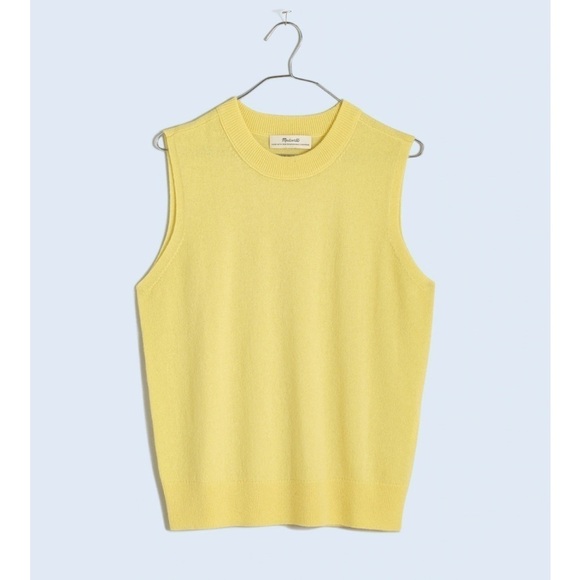 Madewell heather daffodil (Re)sponsible Cashmere Crewneck Sweater Vest - Picture 1 of 2